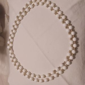 1960's Bayonet Jewelry Clasp Retro Beaded Necklace #127